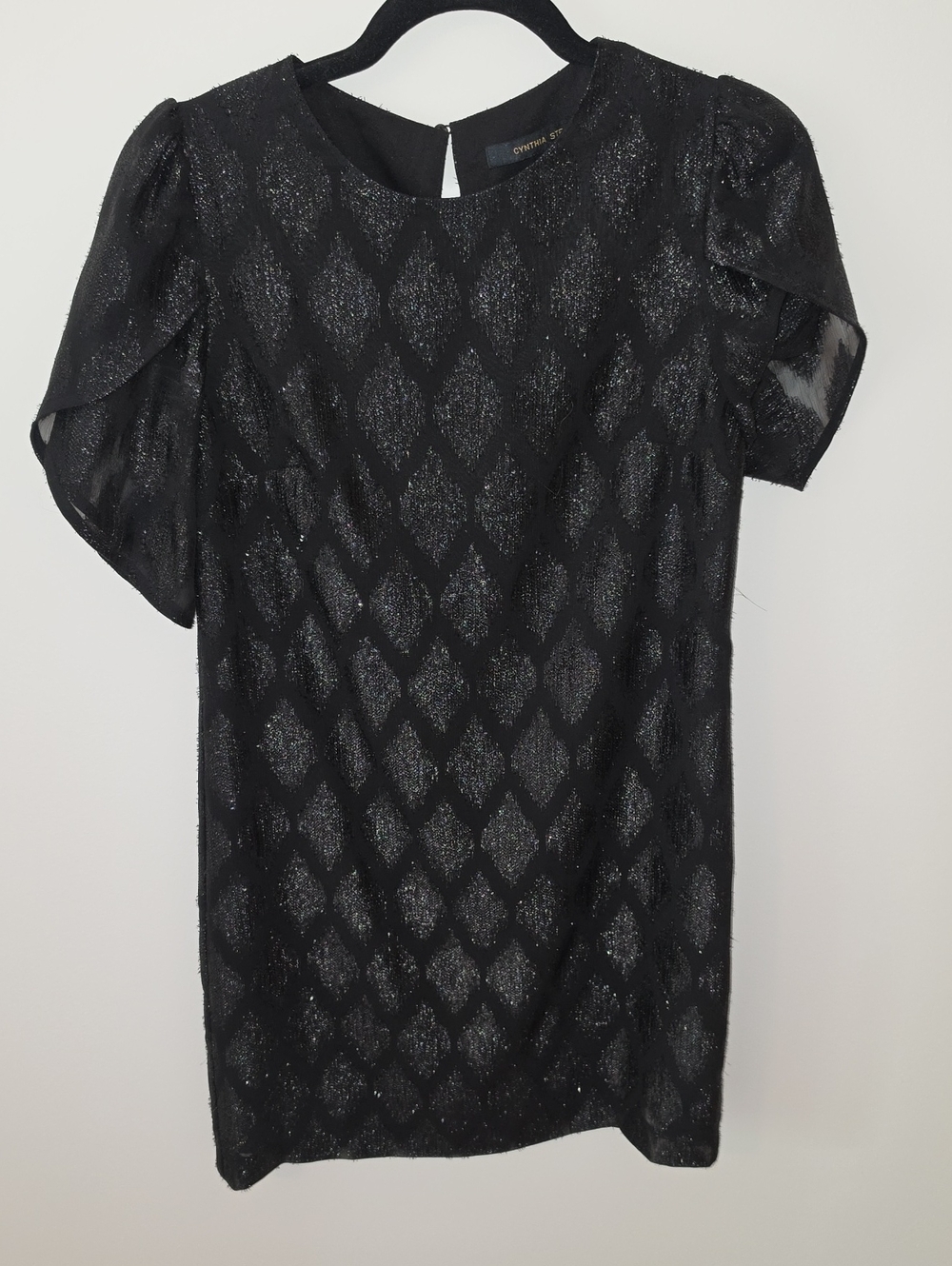 Cynthia Steffe Black Shimmer Mini Dress